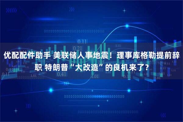 优配配件助手 美联储人事地震！理事库格勒提前辞职 特朗普“大改造”的良机来了？