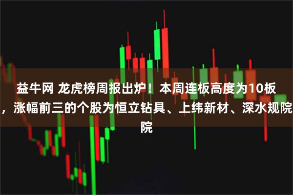 益牛网 龙虎榜周报出炉！本周连板高度为10板，涨幅前三的个股为恒立钻具、上纬新材、深水规院