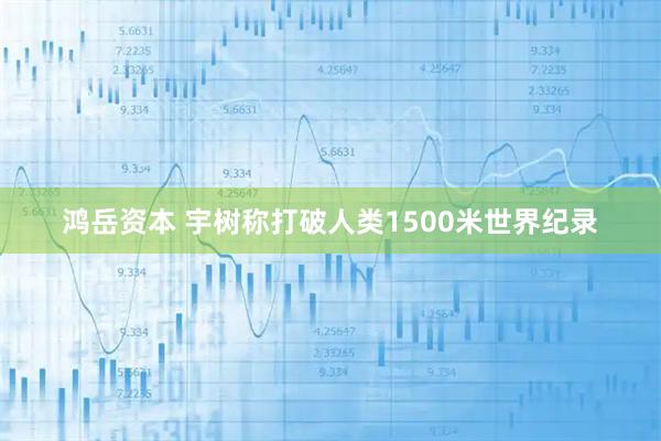 鸿岳资本 宇树称打破人类1500米世界纪录